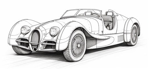 Bugatti car coloring pages, beautiful car coloring pages for adults