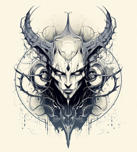 Vampire tattoo designs in black and white