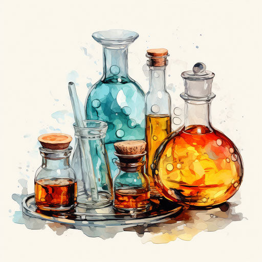 Medicine clipart, Oil painting style, on white background