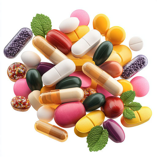 Realistic illustration of vitamins, high resolution, isolated