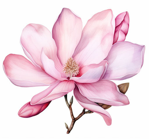 Pink magnolia flower art inspired by Mona Hatoum