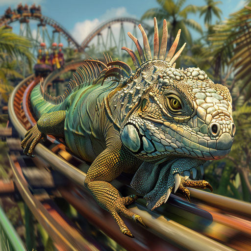Amusement park inspired by iguanas