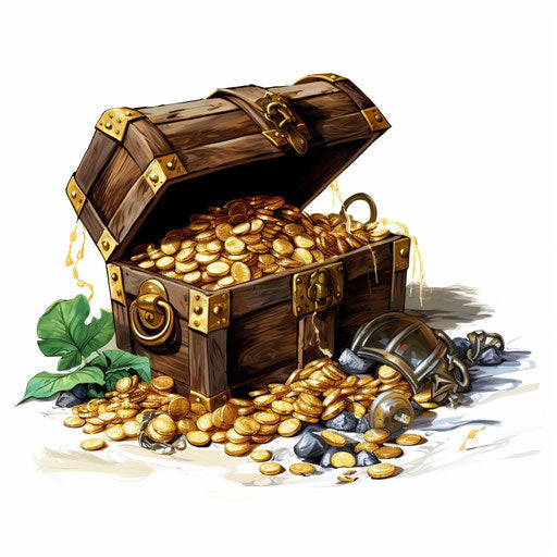 Treasure in the style of Oil painting