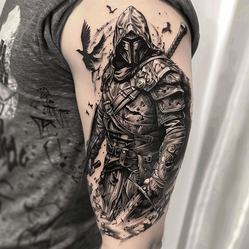 Epic warrior symbolizing courage and honor