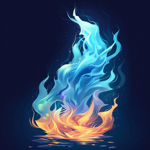 Flame fire icon in vector form