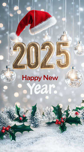 Vivid Happy New Year 2025 Photos Celebration Art