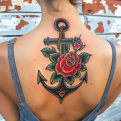 Anchors and roses: classic maritime tattoos for women
