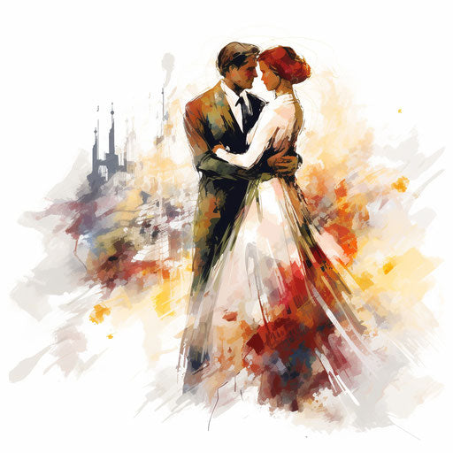 Drama clipart in the style of Impressionistic Art