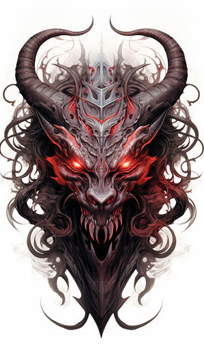 Tattoo demon dragon animecore, zack snyder, go nagai style