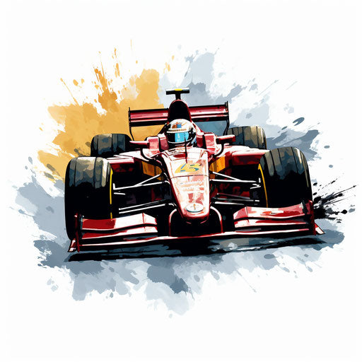 Race car clipart in the style of chiaroscuro art