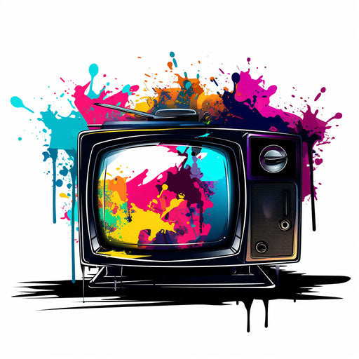 Illustration of television in the style of Chiaroscuro Art