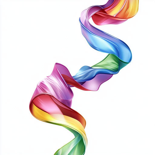 Realistic clipart of a Streamers, high resolution, no background, isolated