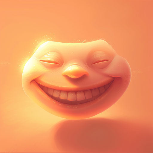 Smile illustration with random flat background