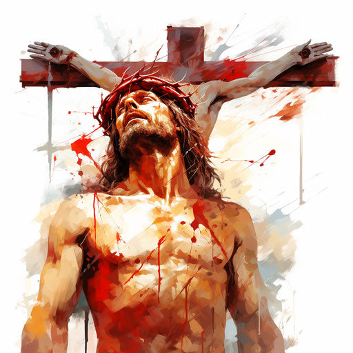 Good Friday clipart in the style of Oil painting, on a white background