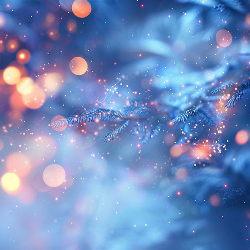 December clipart in photo realistic style with a flat random background, ethereal glow and soft edges