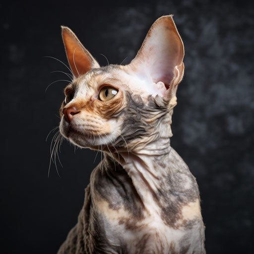Devon rex cat in profile