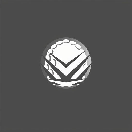 Stylish golf logo with bold, angular fonts on dark grey background