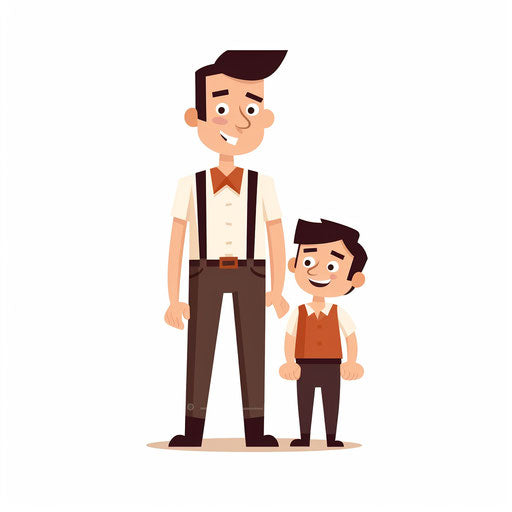 Brother clipart in the minimalist style, on a white background