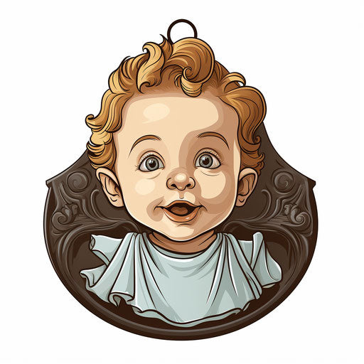 Bib clipart in the style of Chiaroscuro Art, on white background