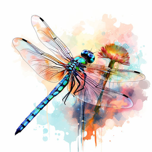 Dragonfly in Impressionistic Style