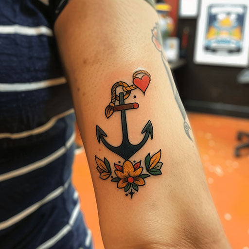 Small meaningful tattoos with anchors and hearts