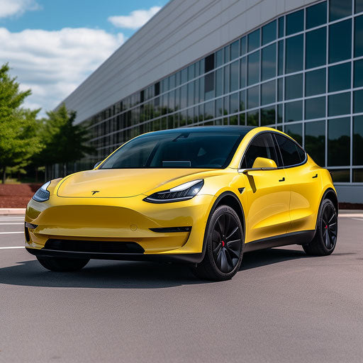 Tesla model y Bright yellow