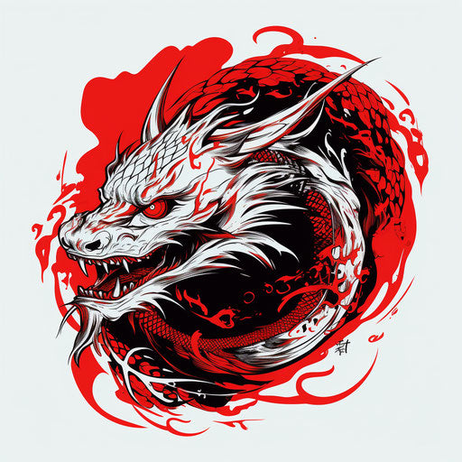 Free dragon tattoo sketch