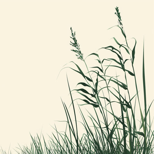 Realistic grass clipart with flat random background and vintage filter