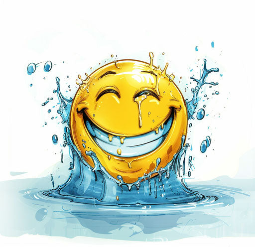 Smile emoticon on white background, Sudersan Pattnaik style, creative fusion