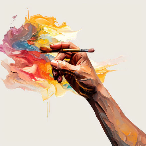 Miniature illustration in the style of Oil painting, on white background