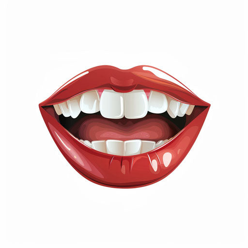 Cartoon mouth in photo realistic style