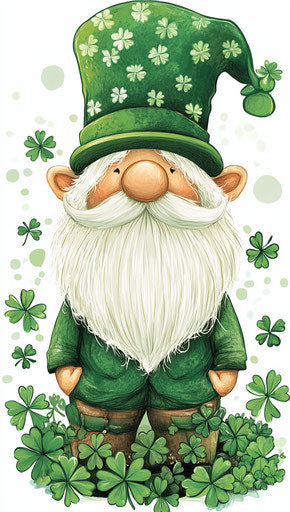 St. Patrick's Day hat, a gnome with a white beard and green top hat