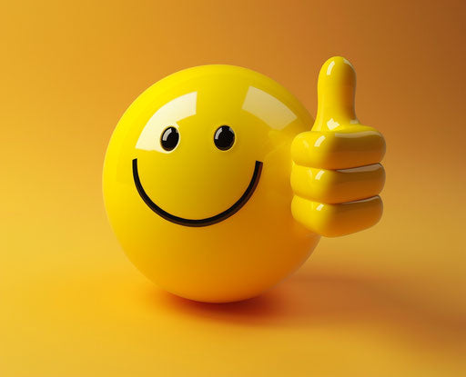 Yellow emotion giving thumbs up