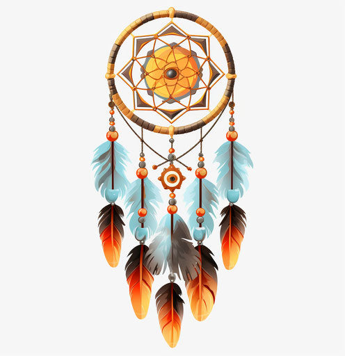 Native American dream catcher in German modernism style