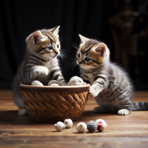 American shorthair kittens playing