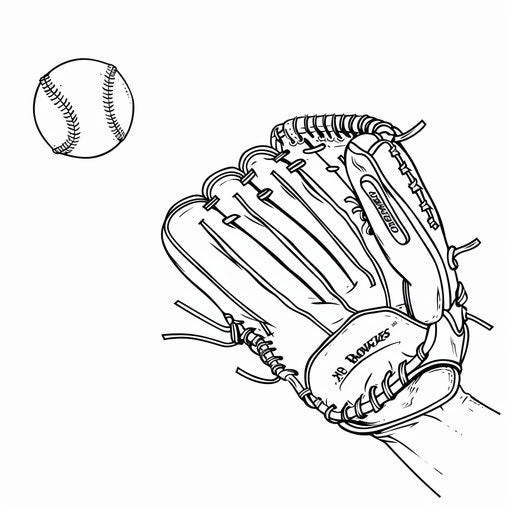Baseball glove catching a ball