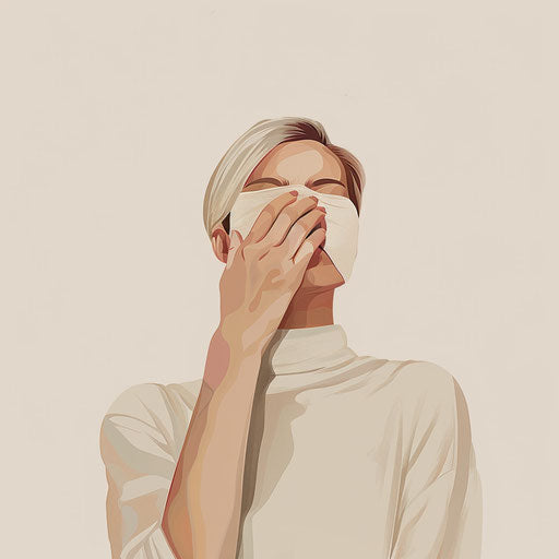 Fear clipart in photo realistic style on flat cream background