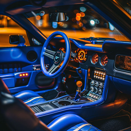 Ford Mustang GT Shelby Classic with advanced sound system and customizable ambient lighting