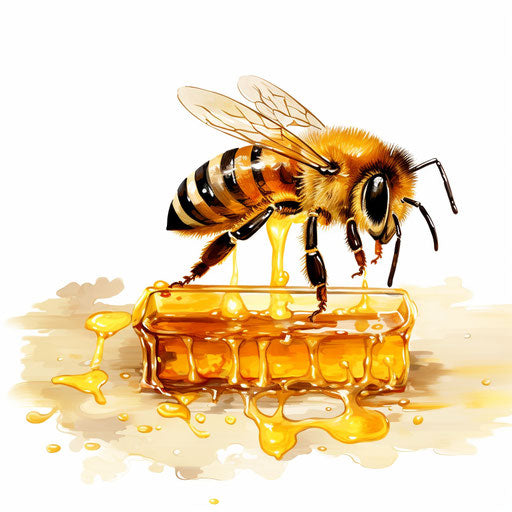 Spelling bee drawing in the style of oil painting