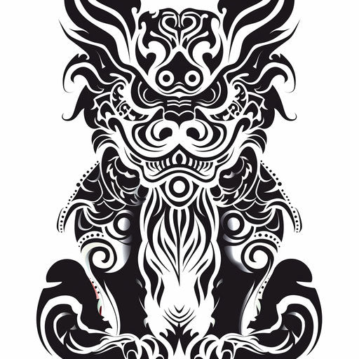 Bright Foo Dog Tattoo Sketches