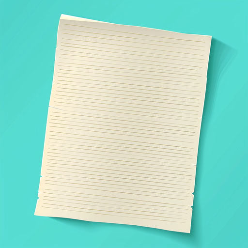 Document clipart in photorealistic style on plain turquoise background
