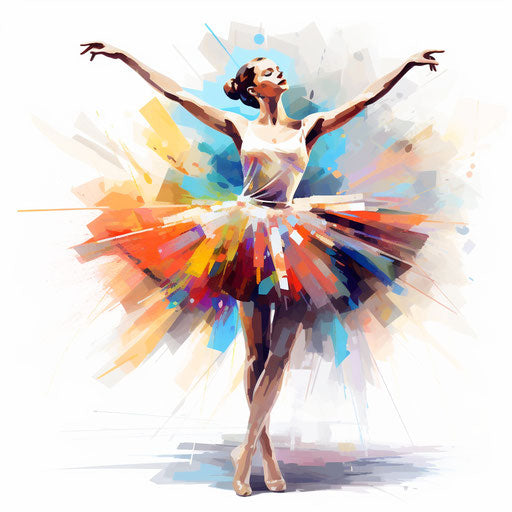Ballet clipart in the style of Impressionistic Art