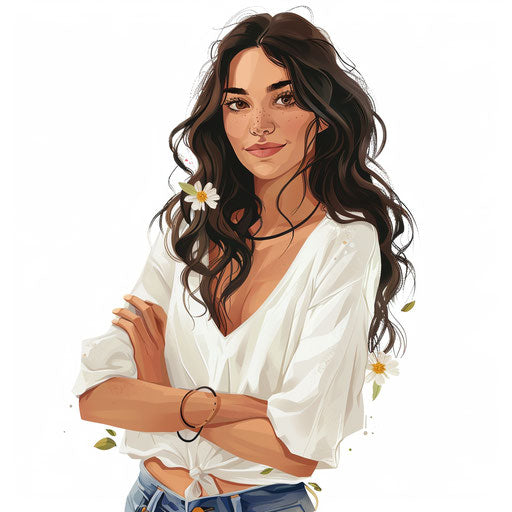 June clipart in photo realistic style on flat white background