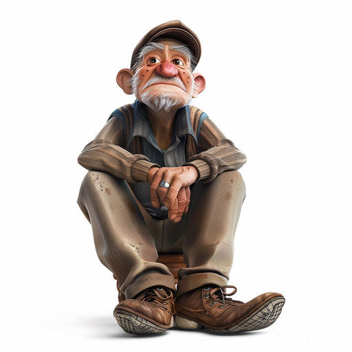 Patience clipart in photo realistic style with flat background