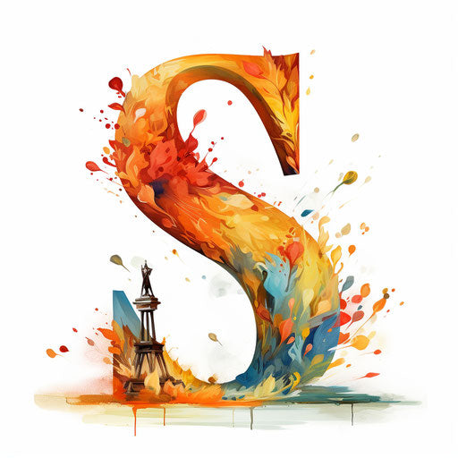 Illustration of spelling in the style of Oil painting, on white background