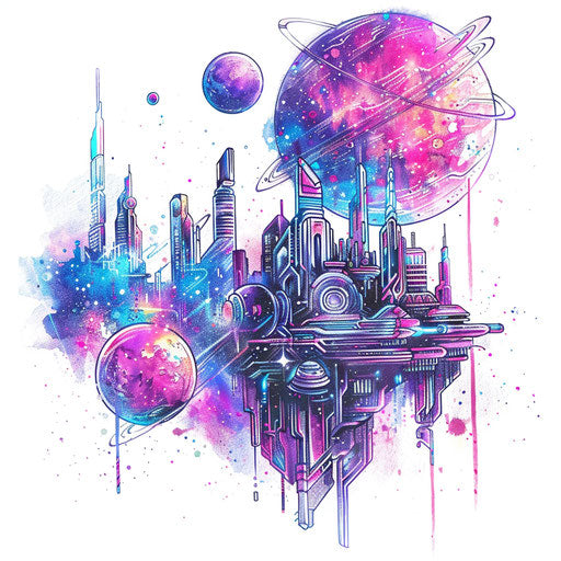 Vibrant Galaxy Tattoo Design Pack