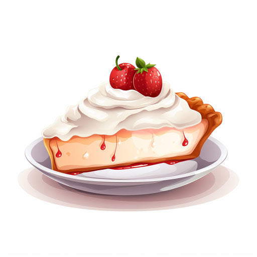 Pie illustration in Minimalist style, on a white background