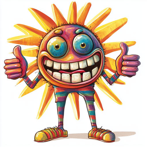 Ultra HD Sunrise Caricature Clipart for Professional Prints