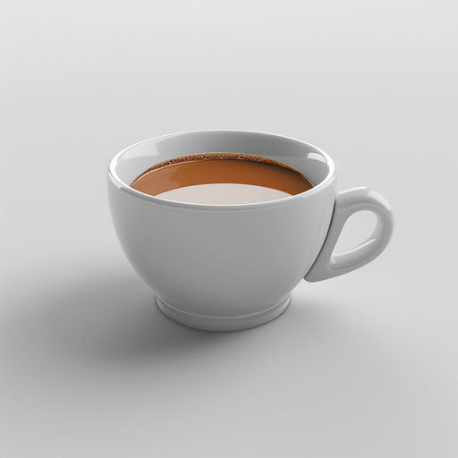 Coffee cup clipart with realistic flat white background