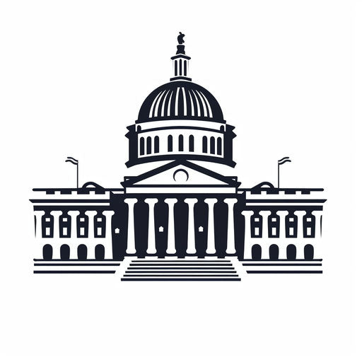 Minimalist government clipart on white background